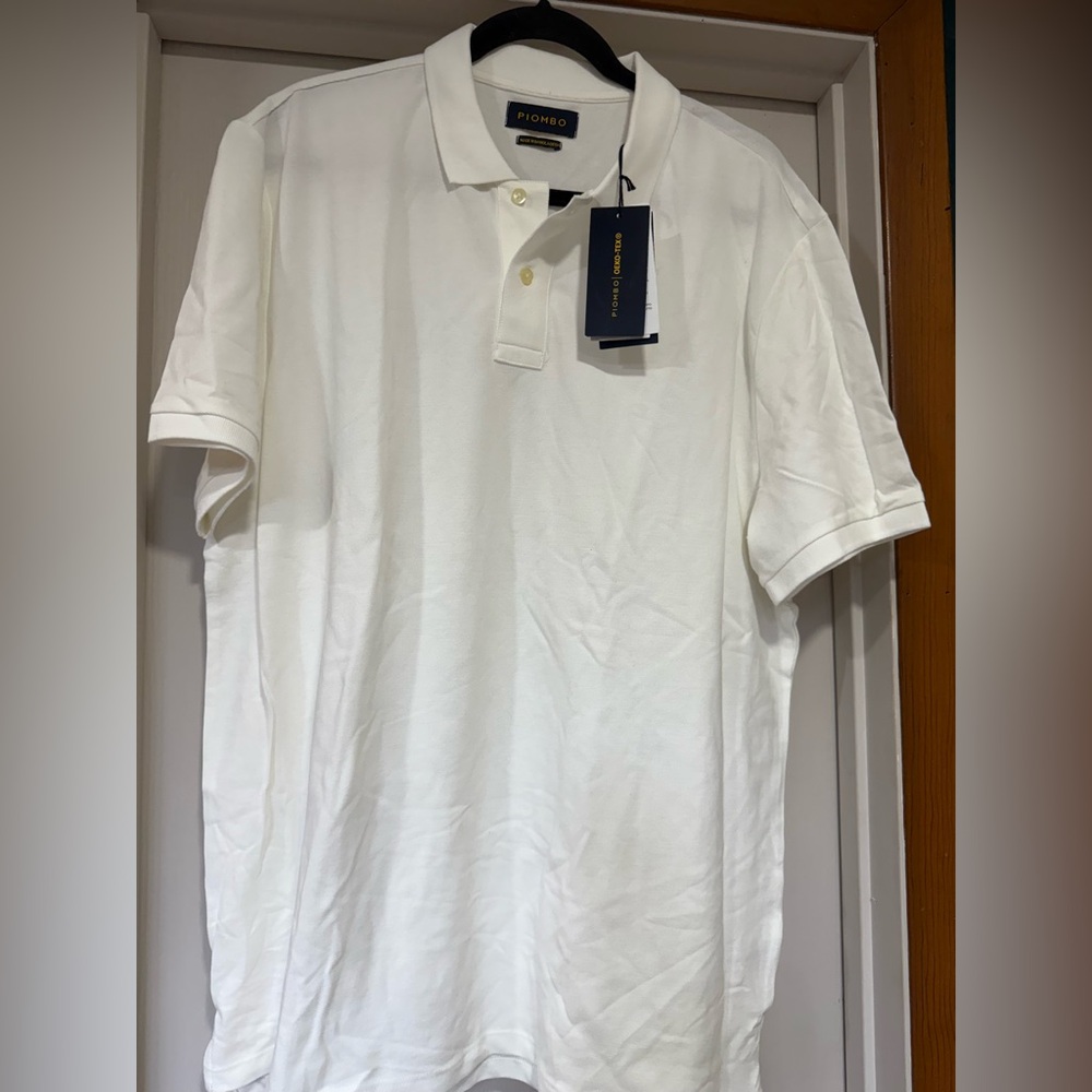 Piombo Cream Polo Shirt 100% Cotton